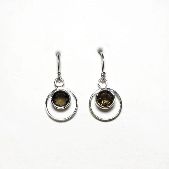 Smoky Quartz Dangle Earrings-Rocks and Gems Canada