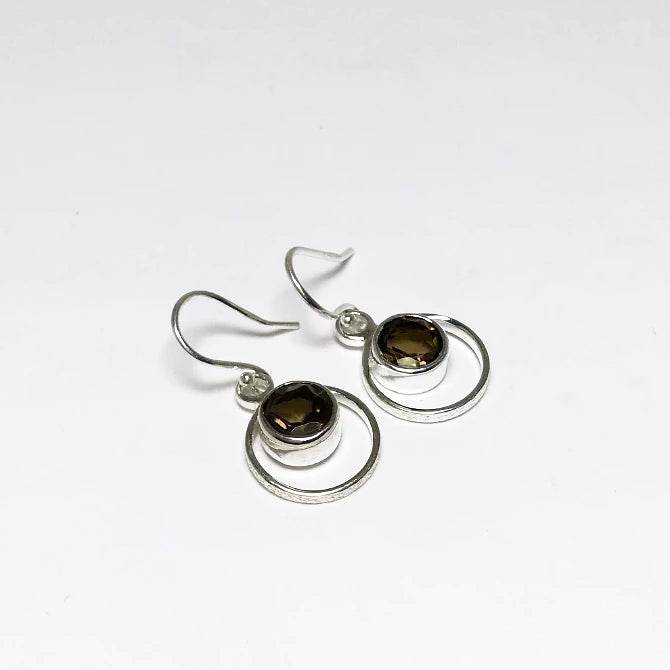Smoky Quartz Dangle Earrings-Rocks and Gems Canada