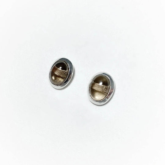 Smoky Quartz Stud Earrings-Rocks and Gems Canada
