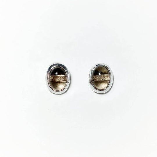 Smoky Quartz Stud Earrings-Rocks and Gems Canada