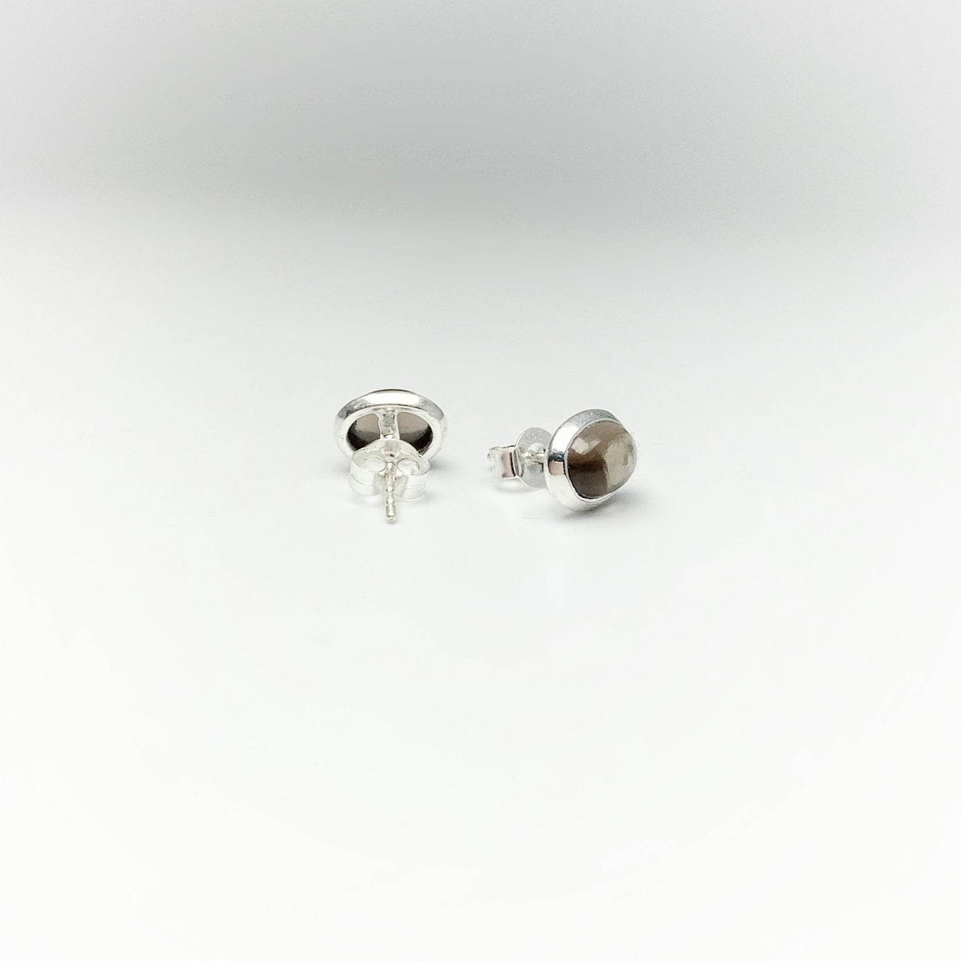 Smoky Quartz Stud Earrings-Rocks and Gems Canada