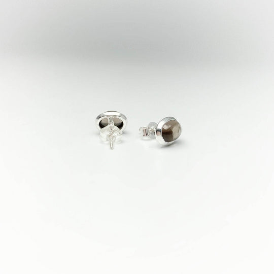 Smoky Quartz Stud Earrings-Rocks and Gems Canada