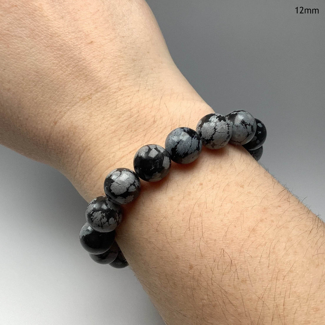Snowflake Obsidian Beaded Bracelet-Rocks and Gems Canada