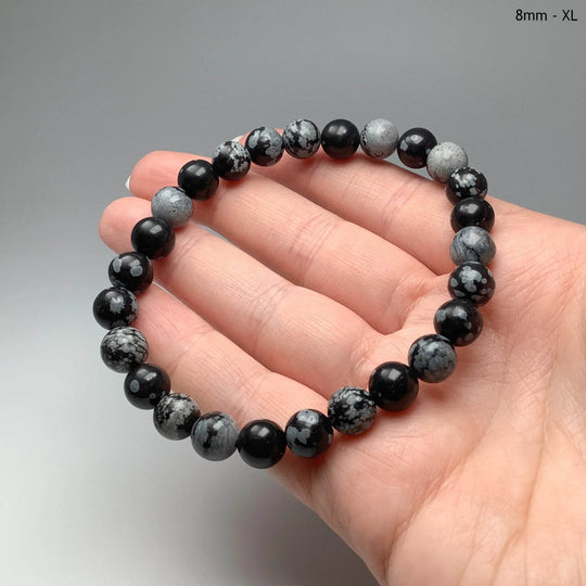 Snowflake Obsidian Beaded Bracelet-Rocks and Gems Canada