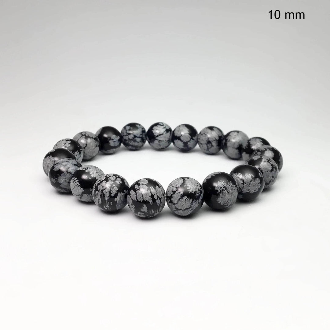 Snowflake Obsidian Beaded Bracelet-Rocks and Gems Canada