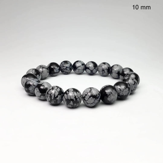 Snowflake Obsidian Beaded Bracelet-Rocks and Gems Canada