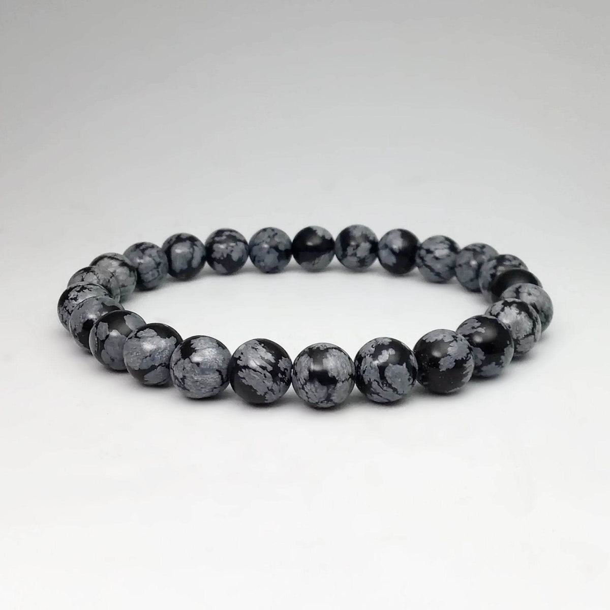 Snowflake Obsidian Beaded Bracelet-Rocks and Gems Canada