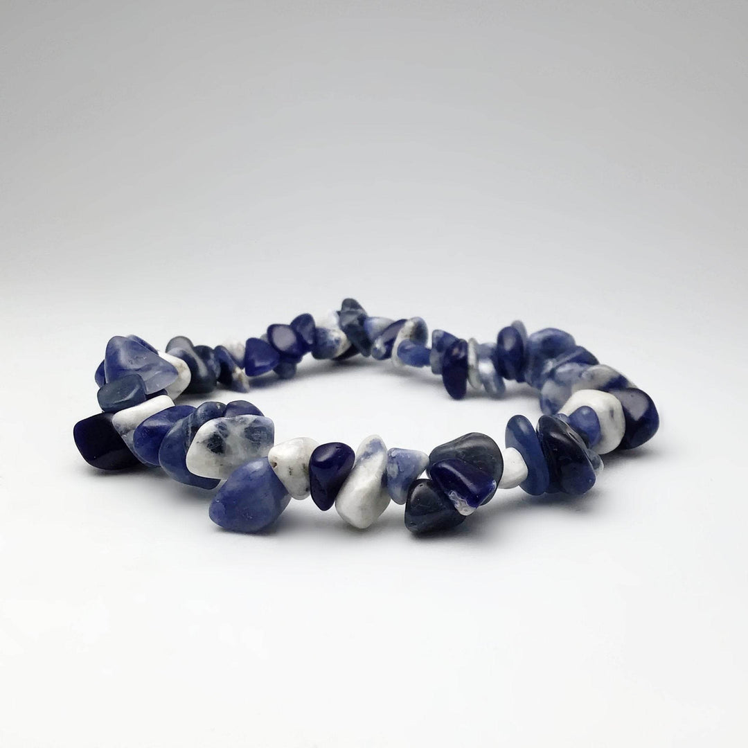Sodalite Chip Beaded Bracelet-Rocks and Gems Canada
