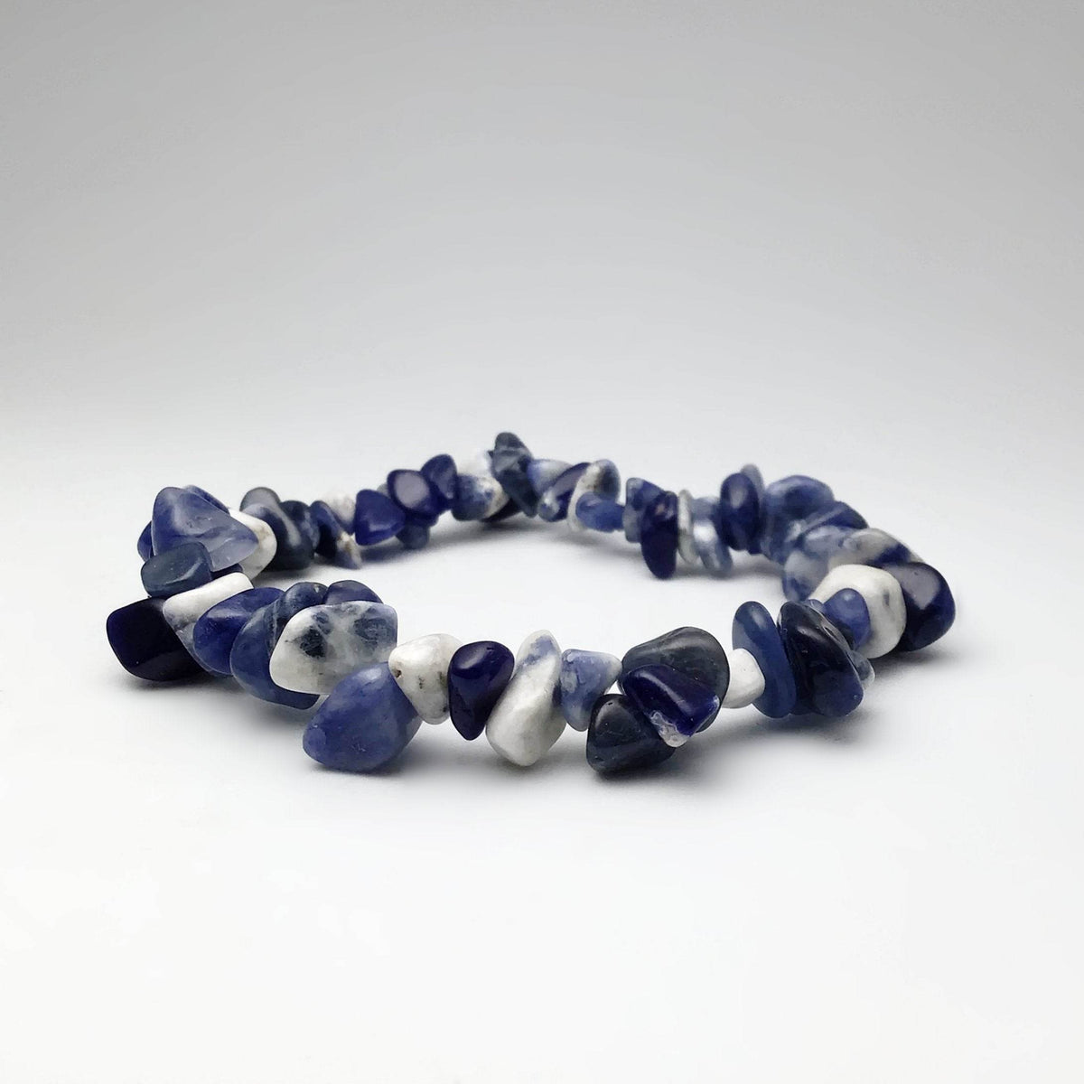 Sodalite Chip Beaded Bracelet-Rocks and Gems Canada