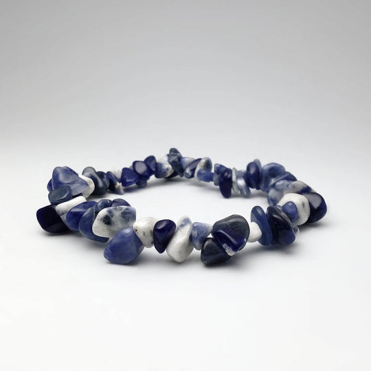 Sodalite Chip Beaded Bracelet-Rocks and Gems Canada