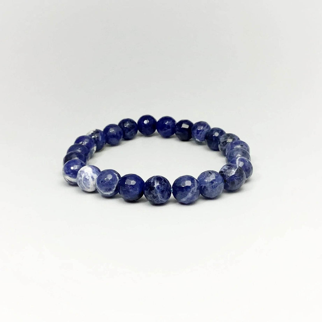 Sodalite Faceted Beaded Bracelet-Rocks and Gems Canada