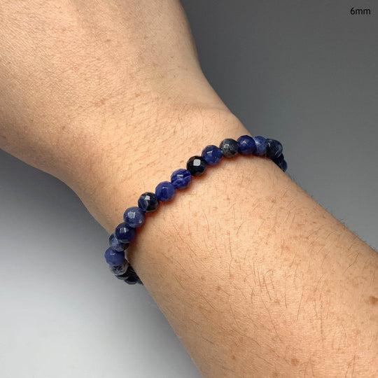 Sodalite Faceted Beaded Bracelet-Rocks and Gems Canada