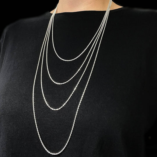 Sterling Silver Chain - Anchor Style-Rocks and Gems Canada