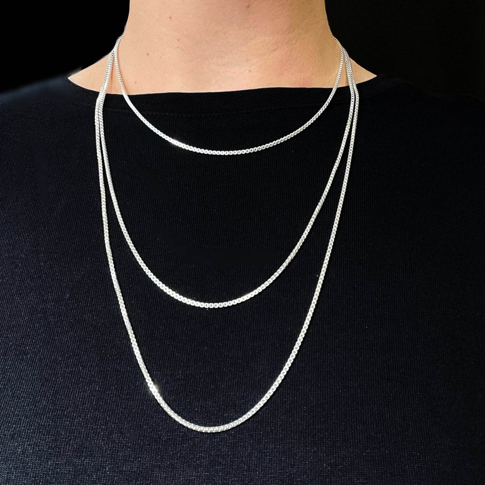 Sterling Silver Chain - Box Style-Rocks and Gems Canada