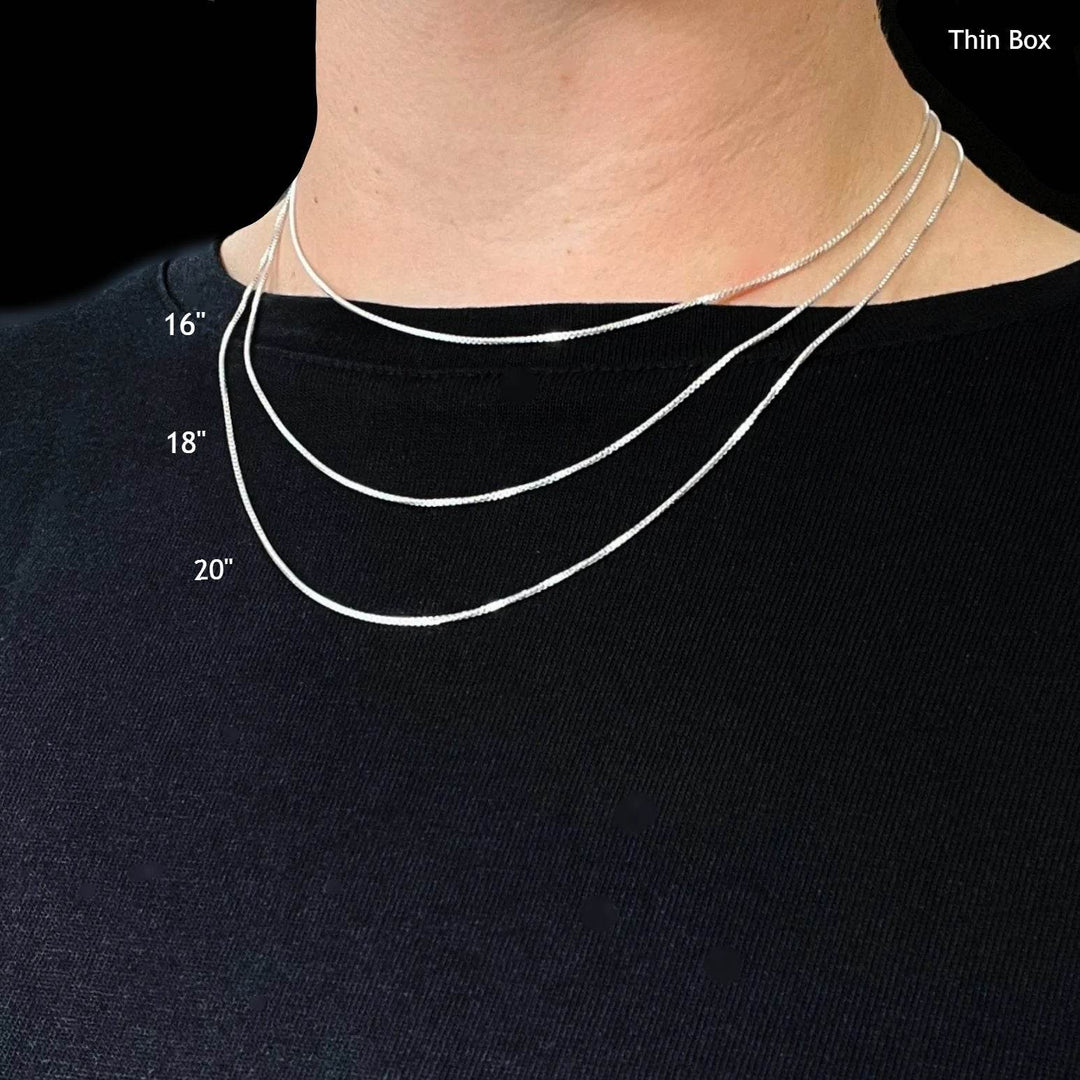 Sterling Silver Chain - Box Style-Rocks and Gems Canada