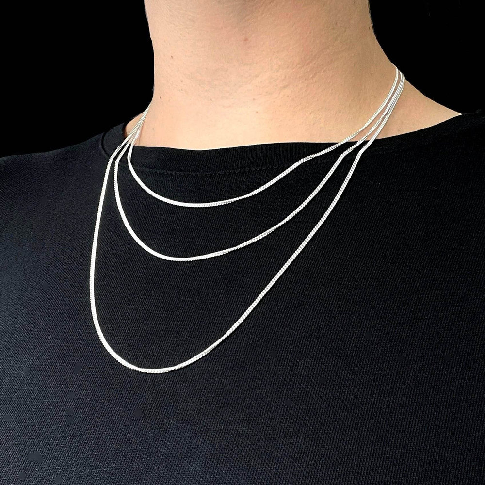 Sterling Silver Chain - Curb Link Style-Rocks and Gems Canada