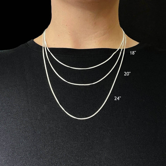 Sterling Silver Chain - Curb Link Style-Rocks and Gems Canada