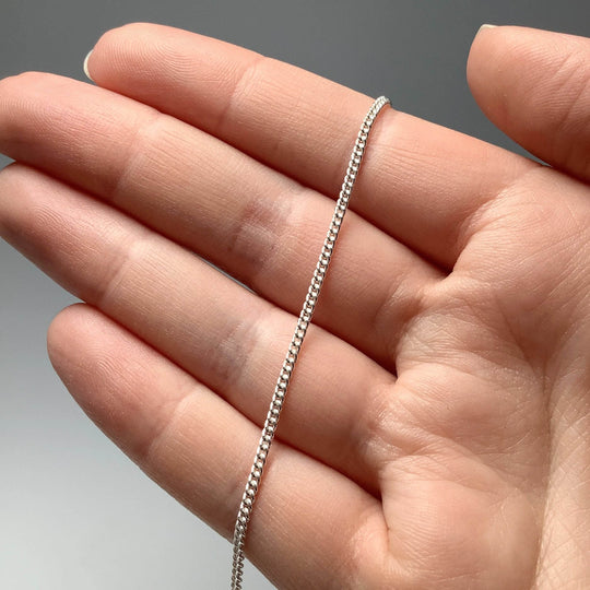 Sterling Silver Chain - Curb Link Style-Rocks and Gems Canada