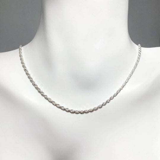 Sterling Silver Chain - Rope Style-Rocks and Gems Canada