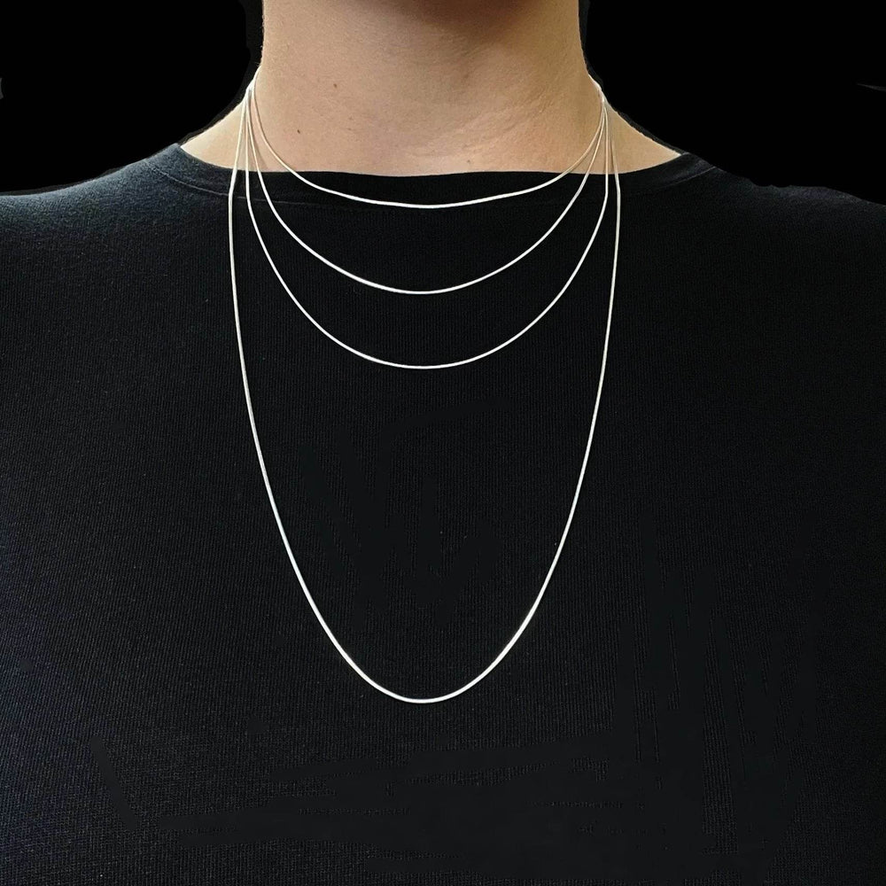 Sterling Silver Chain - Snake Style-Rocks and Gems Canada