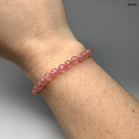 Strawberry Quartz Beaded Bracelet-Rocks and Gems Canada