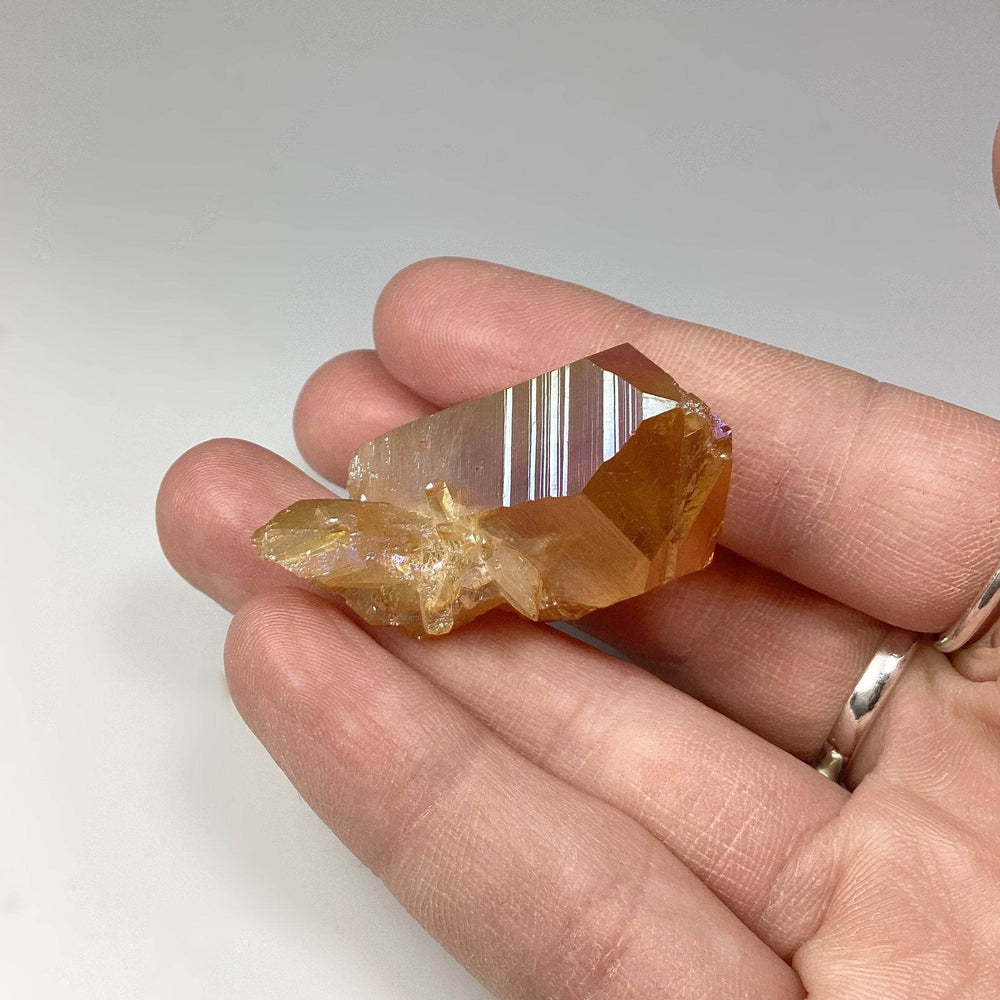Sunset Aura Quartz Cluster-Rocks and Gems Canada