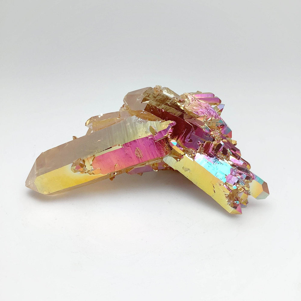 Sunset Aura Quartz Cluster-Rocks and Gems Canada