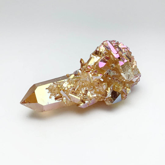 Sunset Aura Quartz Cluster-Rocks and Gems Canada