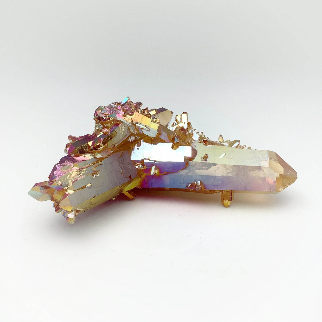Sunset Aura Quartz Cluster-Rocks and Gems Canada