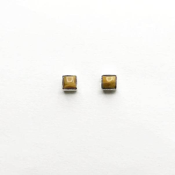 Tiger Eye Stud Earrings-Rocks and Gems Canada