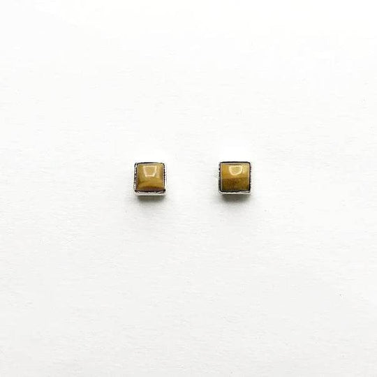 Tiger Eye Stud Earrings-Rocks and Gems Canada