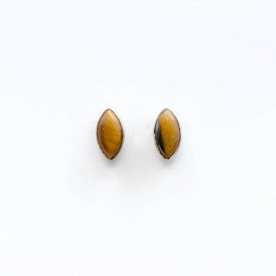 Tiger Eye Stud Earrings-Rocks and Gems Canada