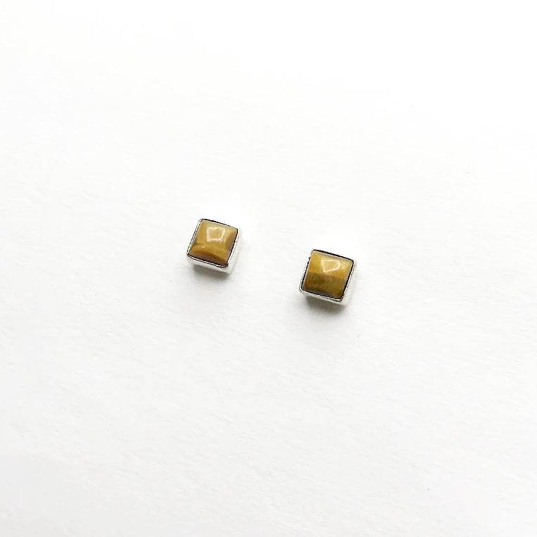 Tiger Eye Stud Earrings-Rocks and Gems Canada