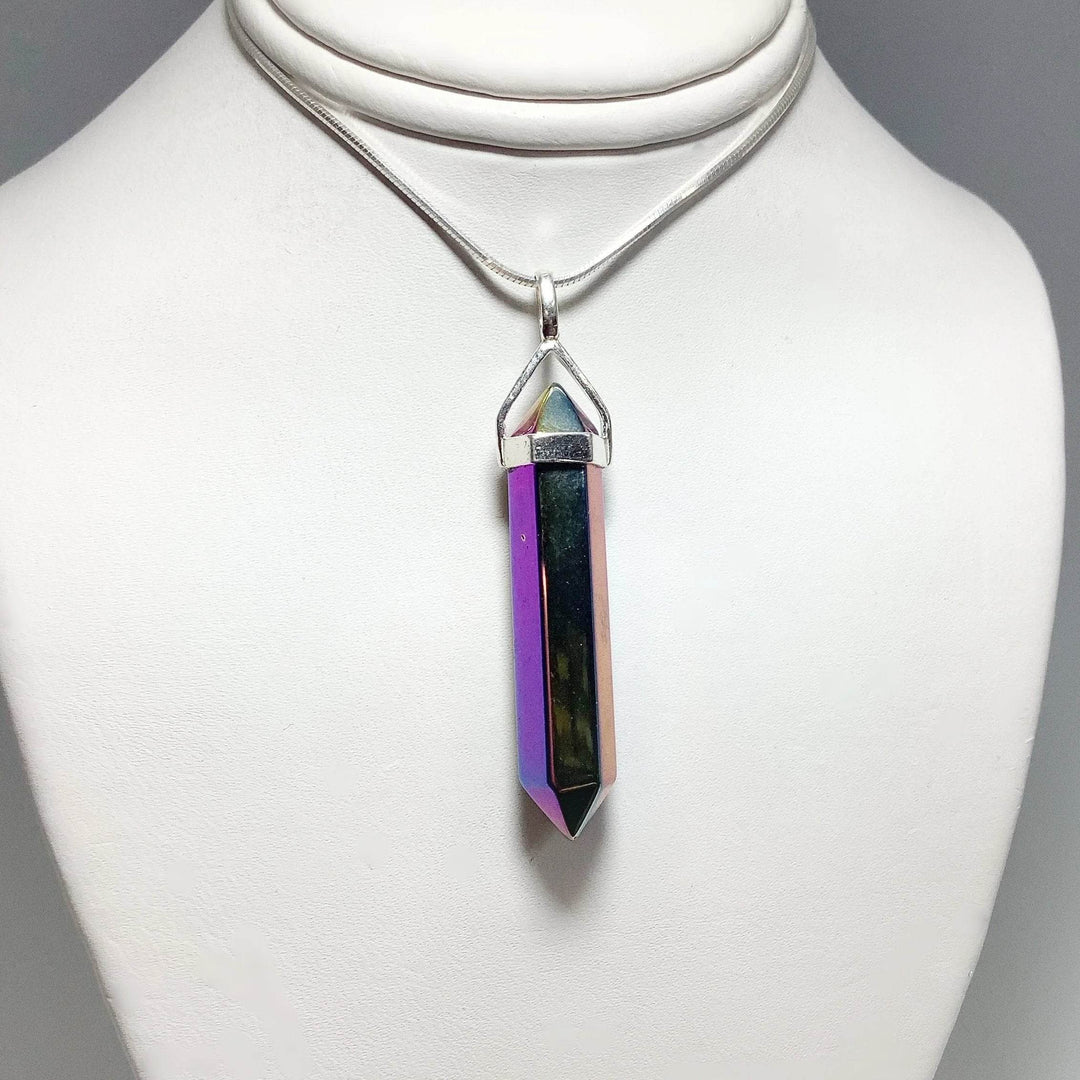 Titanium Quartz Double Terminated Point Pendant-Rocks and Gems Canada