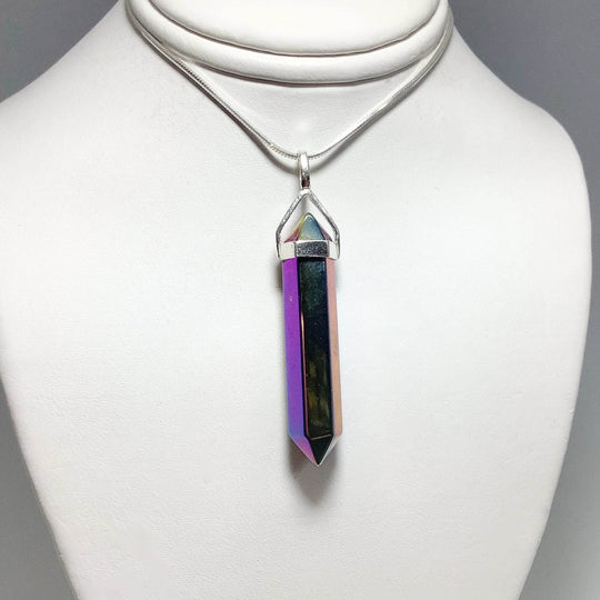 Titanium Quartz Double Terminated Point Pendant-Rocks and Gems Canada