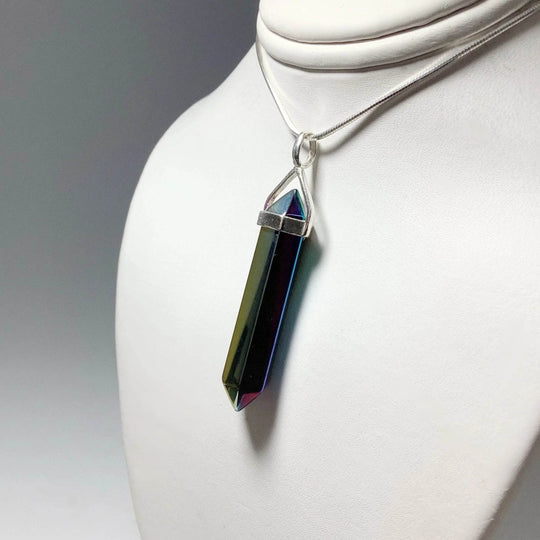 Titanium Quartz Double Terminated Point Pendant-Rocks and Gems Canada