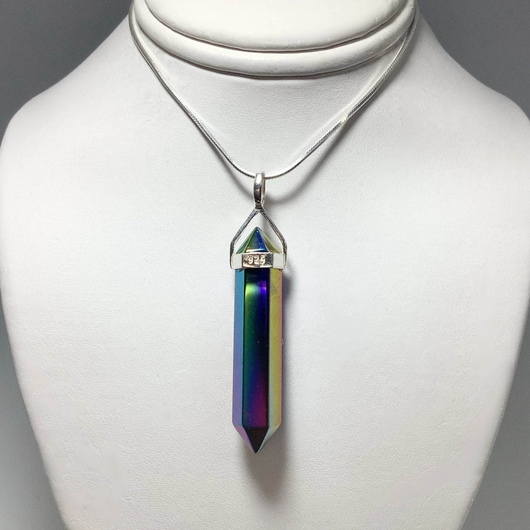 Titanium Quartz Double Terminated Point Pendant-Rocks and Gems Canada