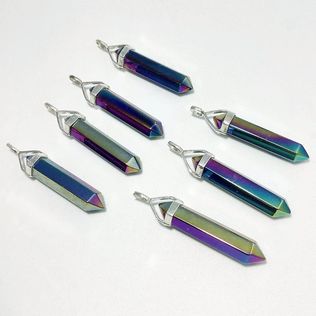 Titanium Quartz Double Terminated Point Pendant-Rocks and Gems Canada