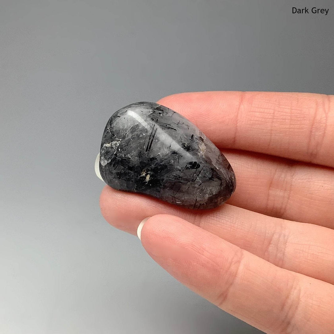 Tourmalated Quartz Tumble-Rocks and Gems Canada