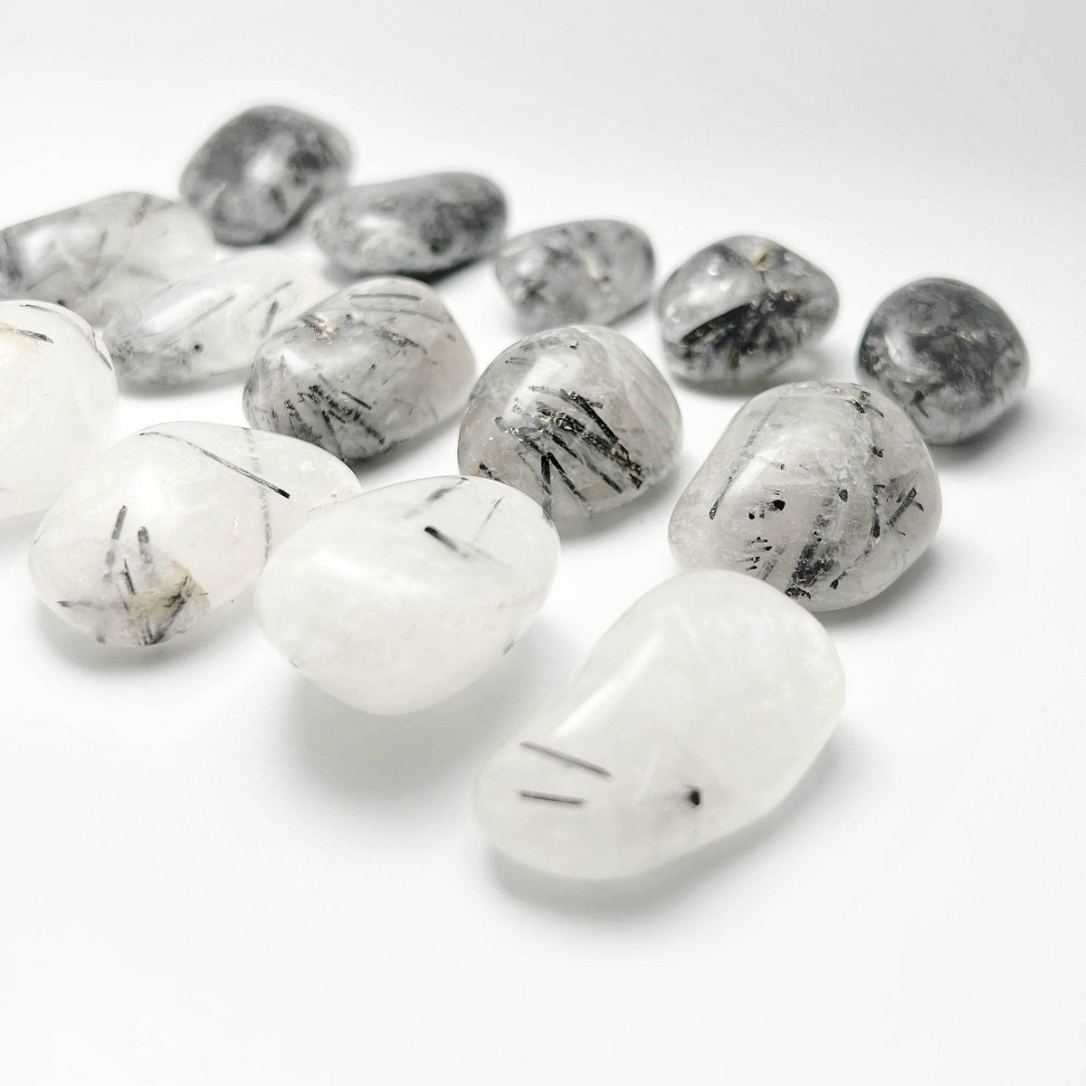 Tourmalated Quartz Tumble-Rocks and Gems Canada
