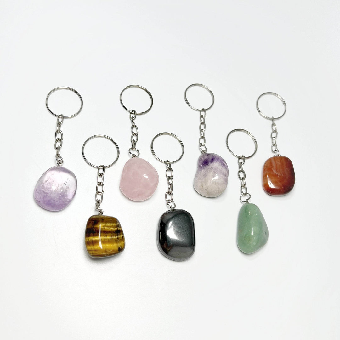 Tumbled Stone Keychain-Rocks and Gems Canada