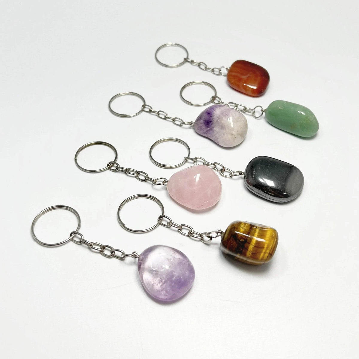 Tumbled Stone Keychain-Rocks and Gems Canada