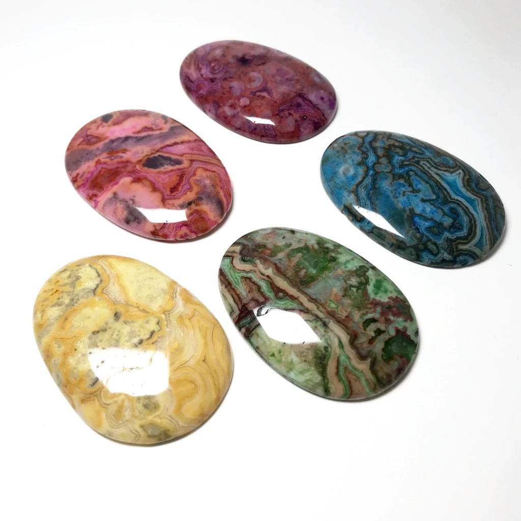 Worry Stone - Crazy Lace Agate-Rocks and Gems Canada