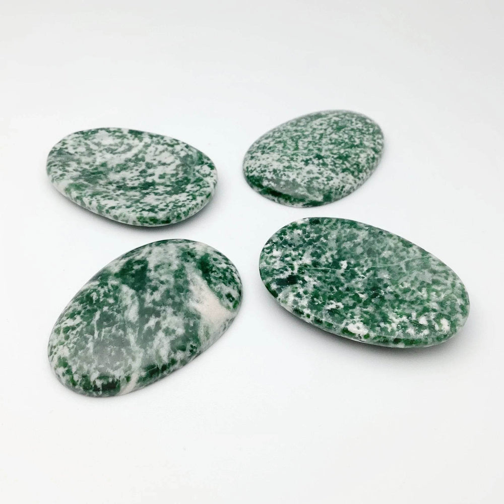 Worry Stone - Green Dot Jade-Rocks and Gems Canada
