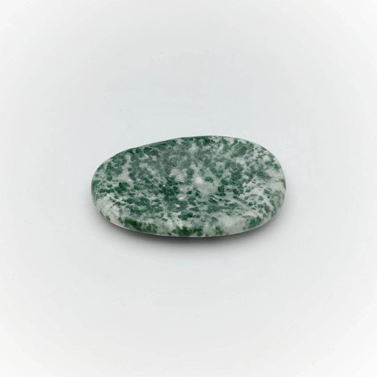 Worry Stone - Green Dot Jade-Rocks and Gems Canada