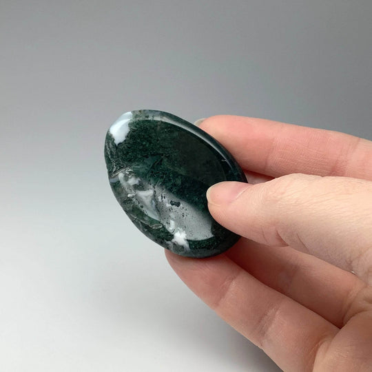 Worry Stone - Moss Agate-Rocks and Gems Canada