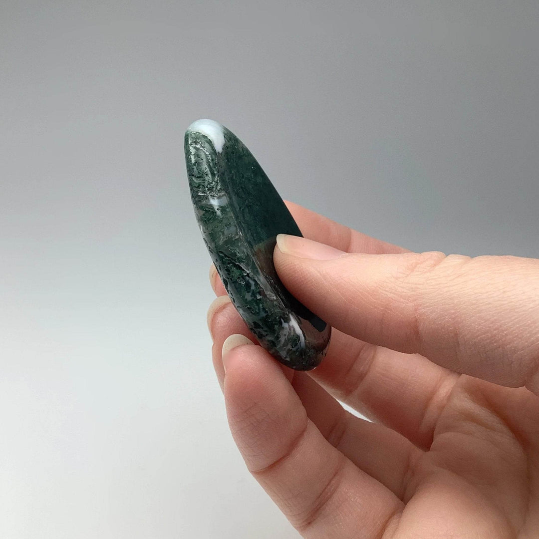 Worry Stone - Moss Agate-Rocks and Gems Canada