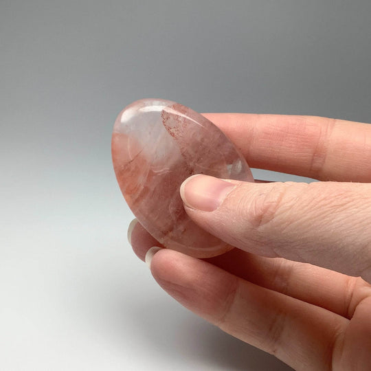 Worry Stone - Pale Hematoid Quartz-Rocks and Gems Canada