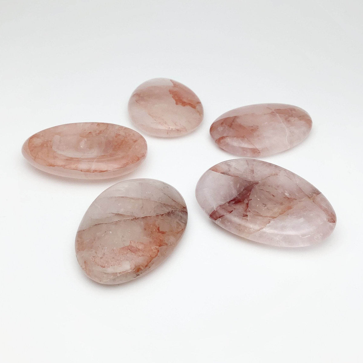 Worry Stone - Pale Hematoid Quartz-Rocks and Gems Canada
