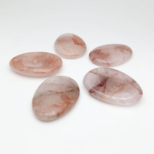 Worry Stone - Pale Hematoid Quartz-Rocks and Gems Canada